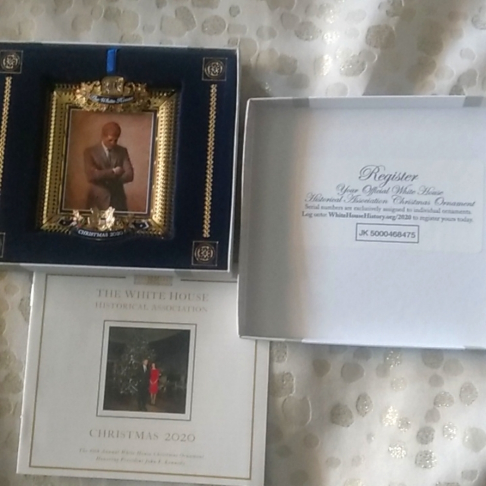 Official White House Historical Society Christmas Ornament-John F Kennedy 2020